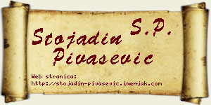 Stojadin Pivašević vizit kartica